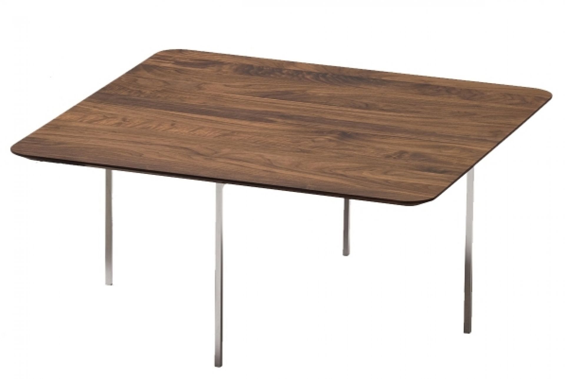 Sting Couchtisch Cor: Quadratischer Wohnzimmertisch aus Holz mit filigranen Metallbeinen für modernes Wohnen.