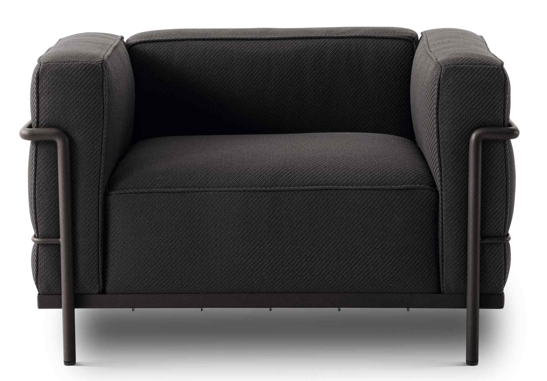 Dunkelgrauer 3 Fauteuil Grand Confort Sessel von Cassina für den Outdoor-Bereich. Moderner Loungesessel.
