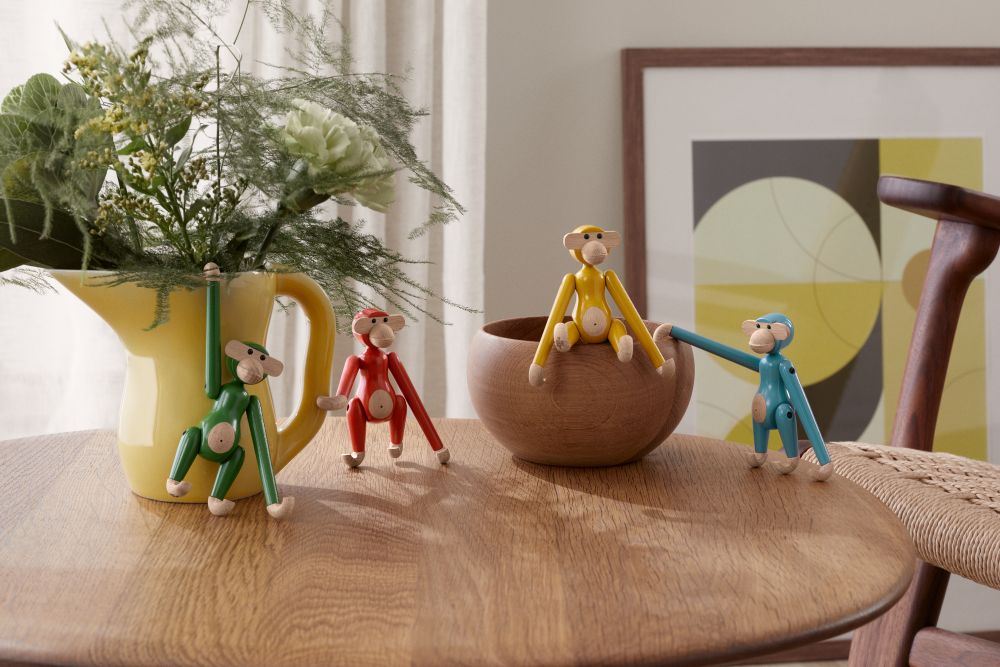 Affe Mini farbig Kay Bojesen Vintage Grün