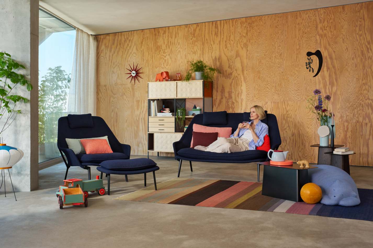 Slow Chair & Ottoman Sessel Stoff Vitra