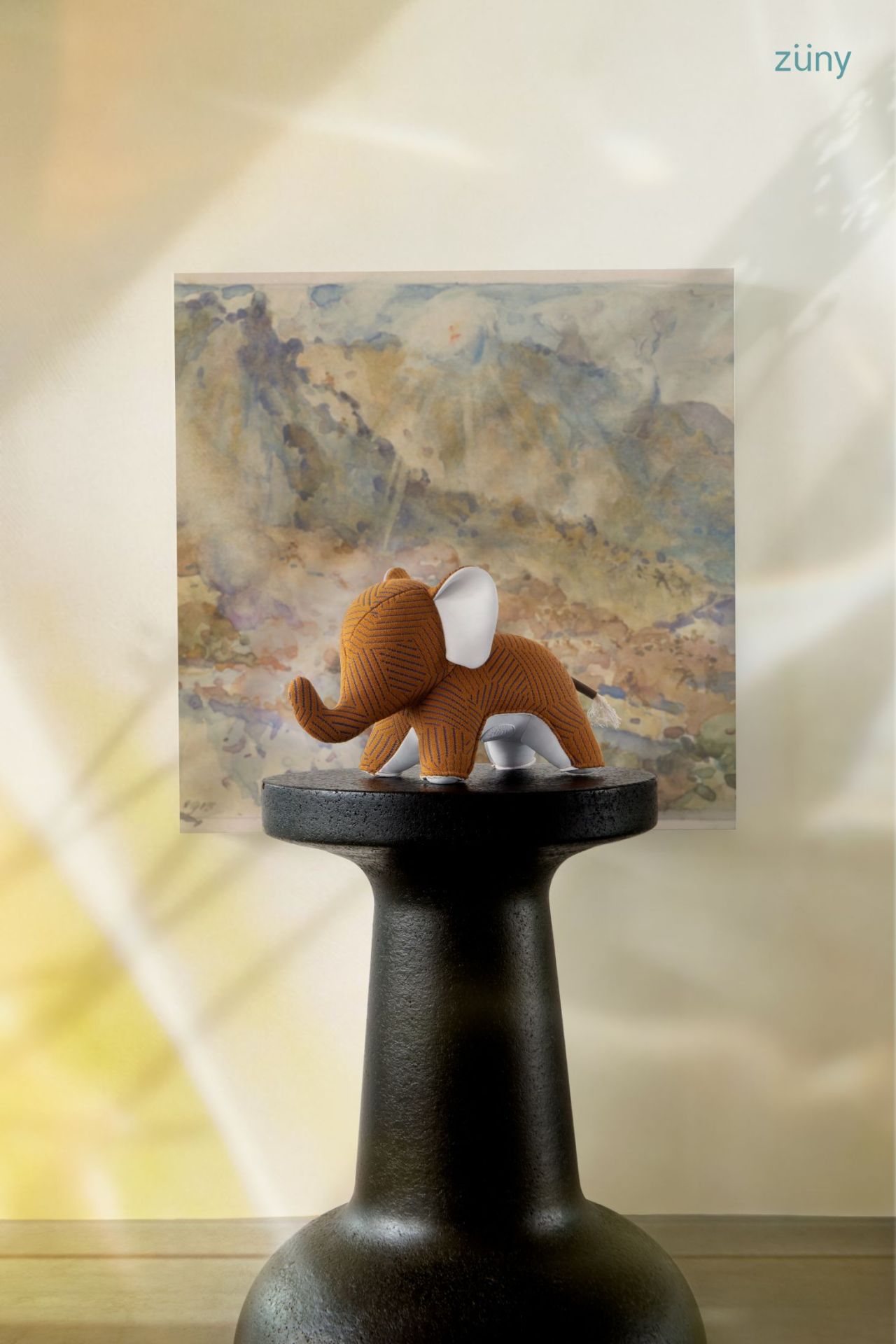 Buchstütze Elefant Abby Razzle Dazzle Tan Züny x KVADRAT