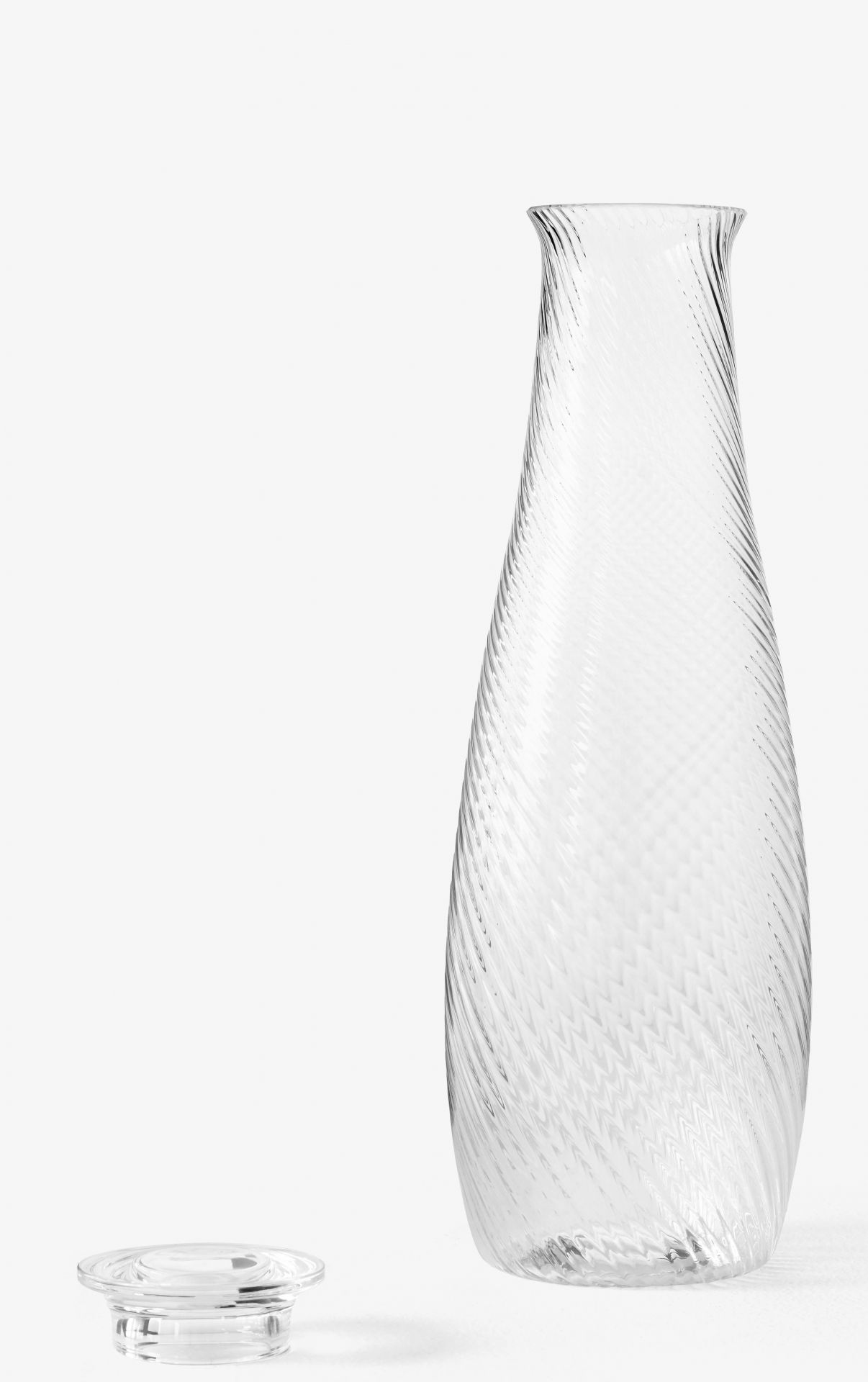 Transparente AndTradition Karaffe SC62-SC63 mit Deckel, H 25 cm, EINZELSTÜCK, für Wasser und Saft.