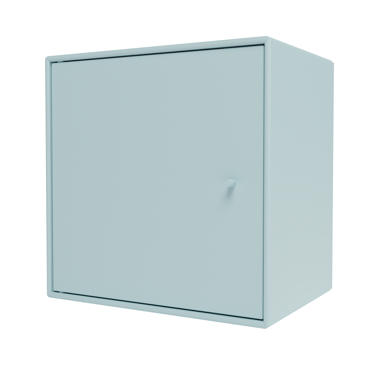 Hellblaues Montana Mini Modul mit Tür, minimalistisches Design für stilvolle Aufbewahrung im Wohnbereich.