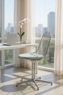 DKL-5 Wire Chair Stuhl mit Sitzkissen Vitra