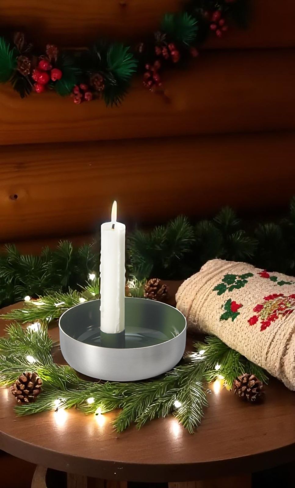 Biel 1er Kerzenschale Stahl Philippi