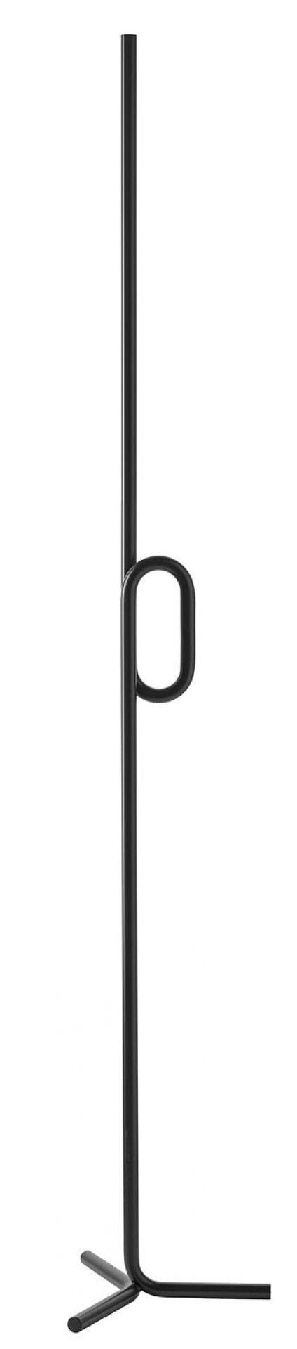 Foscarini Tobia Stehleuchte in Schwarz, modernes Design mit minimalistischem Metallrahmen und LED-Beleuchtung.