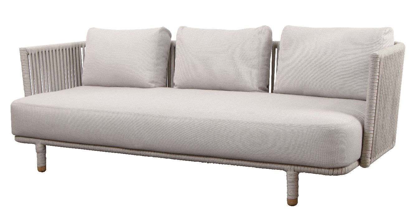 Moments Outdoor 3-Sitzer Sofa Cane-Line Sand
