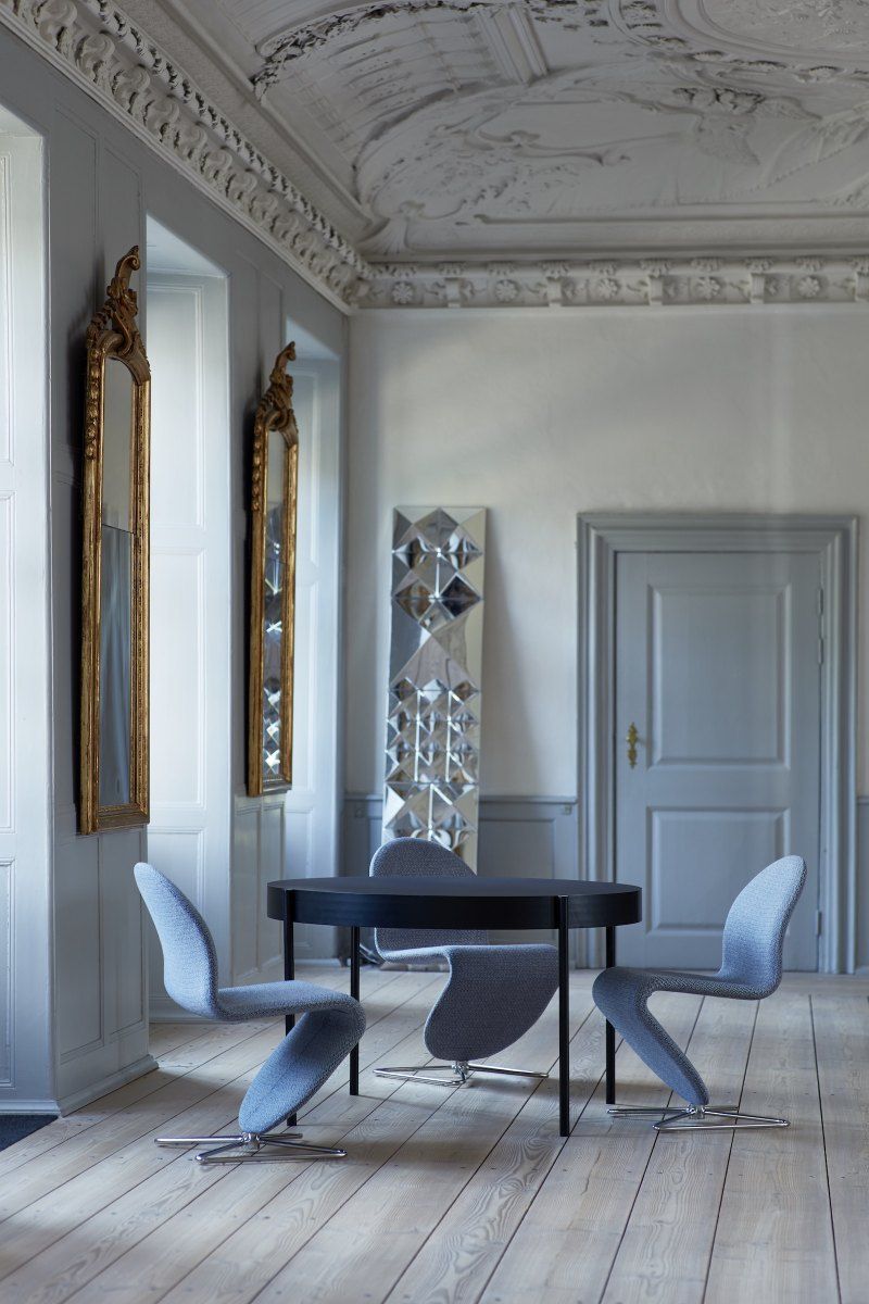 System 1-2-3 Dining Chair Standard Runder Fuß Stuhl Verpan