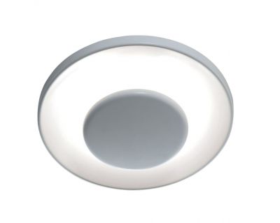 Lunanera Wandleuchte von Martinelli Luce: Runde, moderne Wandlampe mit indirektem Licht in Grau.