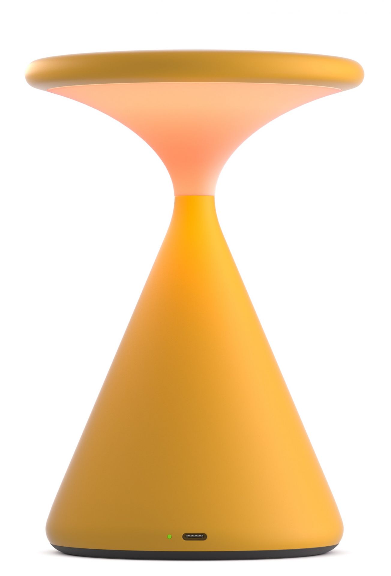 Salt Akkuleuchte in Sun Orange: Moderne Tischleuchte mit warmem Licht für gemütliche Atmosphäre.