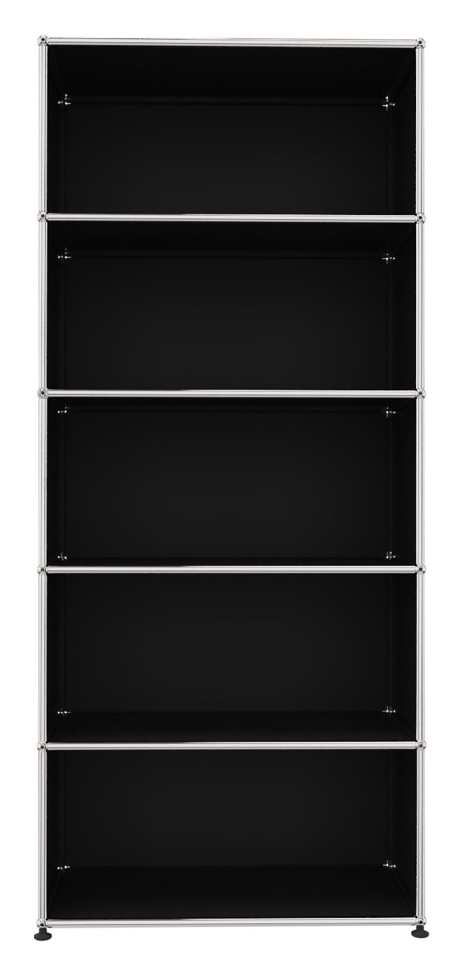 USM Haller Regal Offen H 179 cm Graphitschwarz - FAST DELIVERY