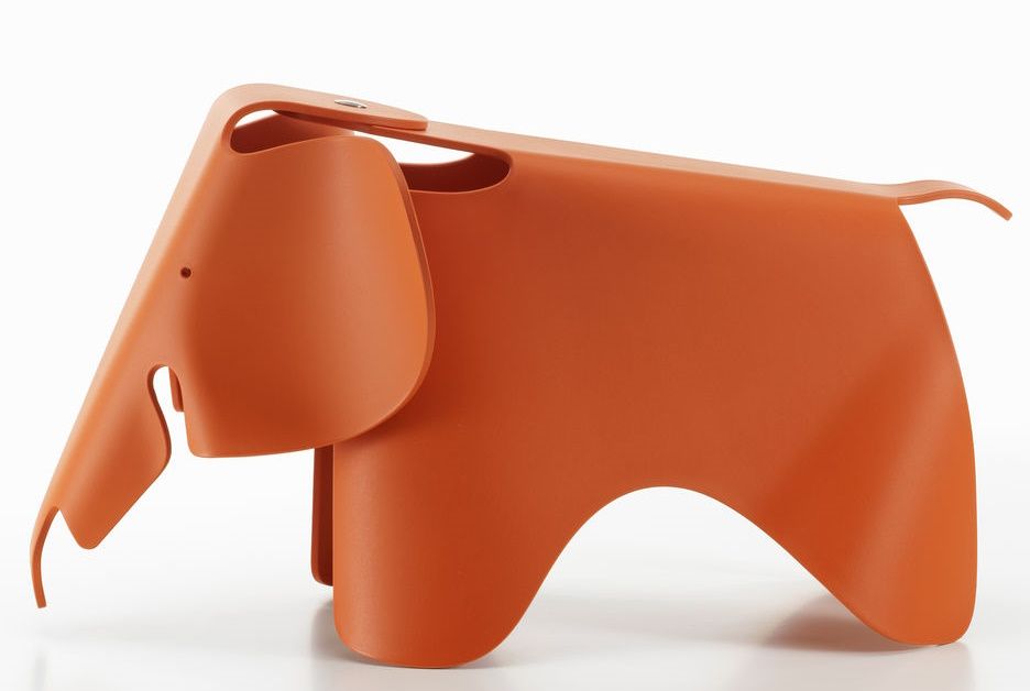 Eames Elephant Hocker RE Vitra Red Orange
