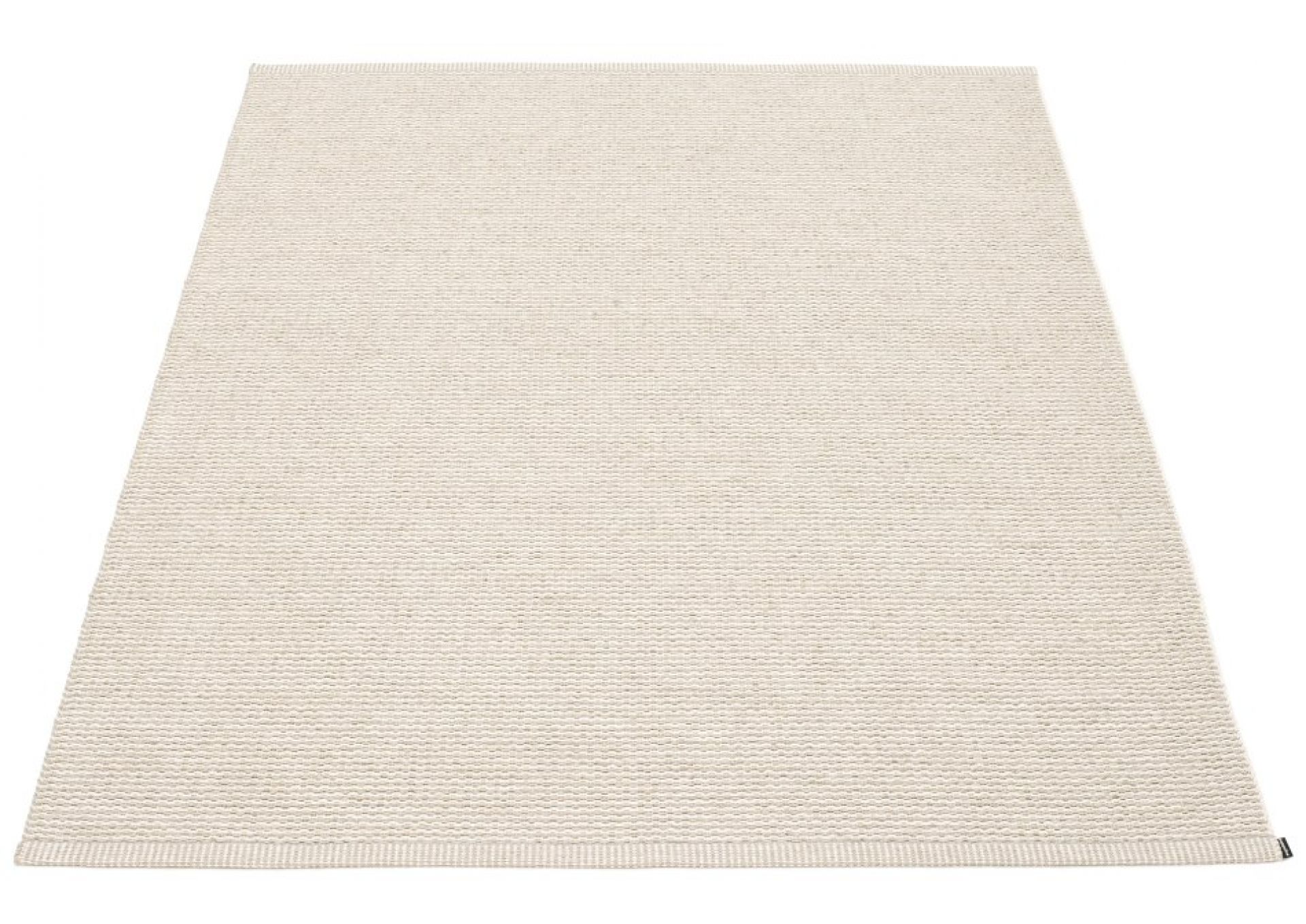 Pappelina Mono Kunststoffteppich in Leinen-Vanille, 230x320 cm, detailreiche Textur, ideal für Innenräume.