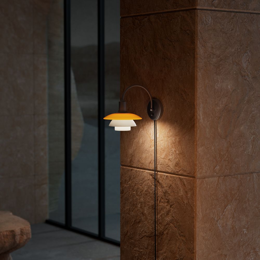 PH 2/2 Wall lamp Wandleuchte CENTENARY EDITION Amber/Opal White Louis Poulsen