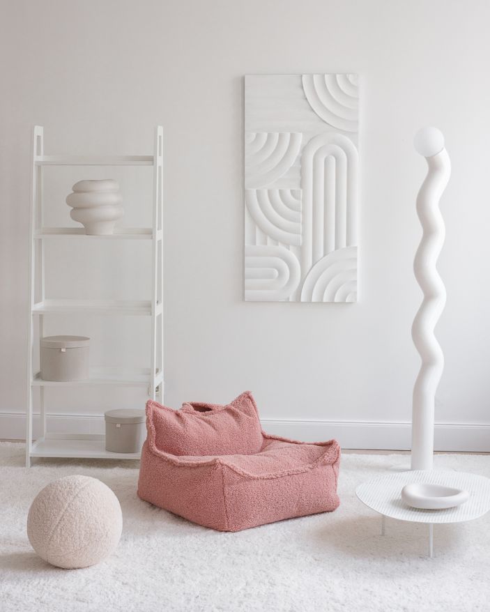 Kindersitzsack Sessel Teddystoff Guave Wigiwama