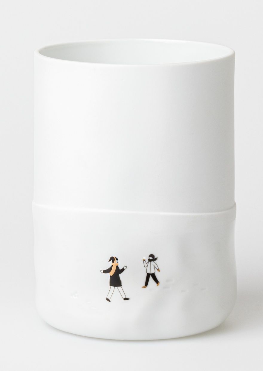 Schneetag Vase Schneeballschlacht Räder 