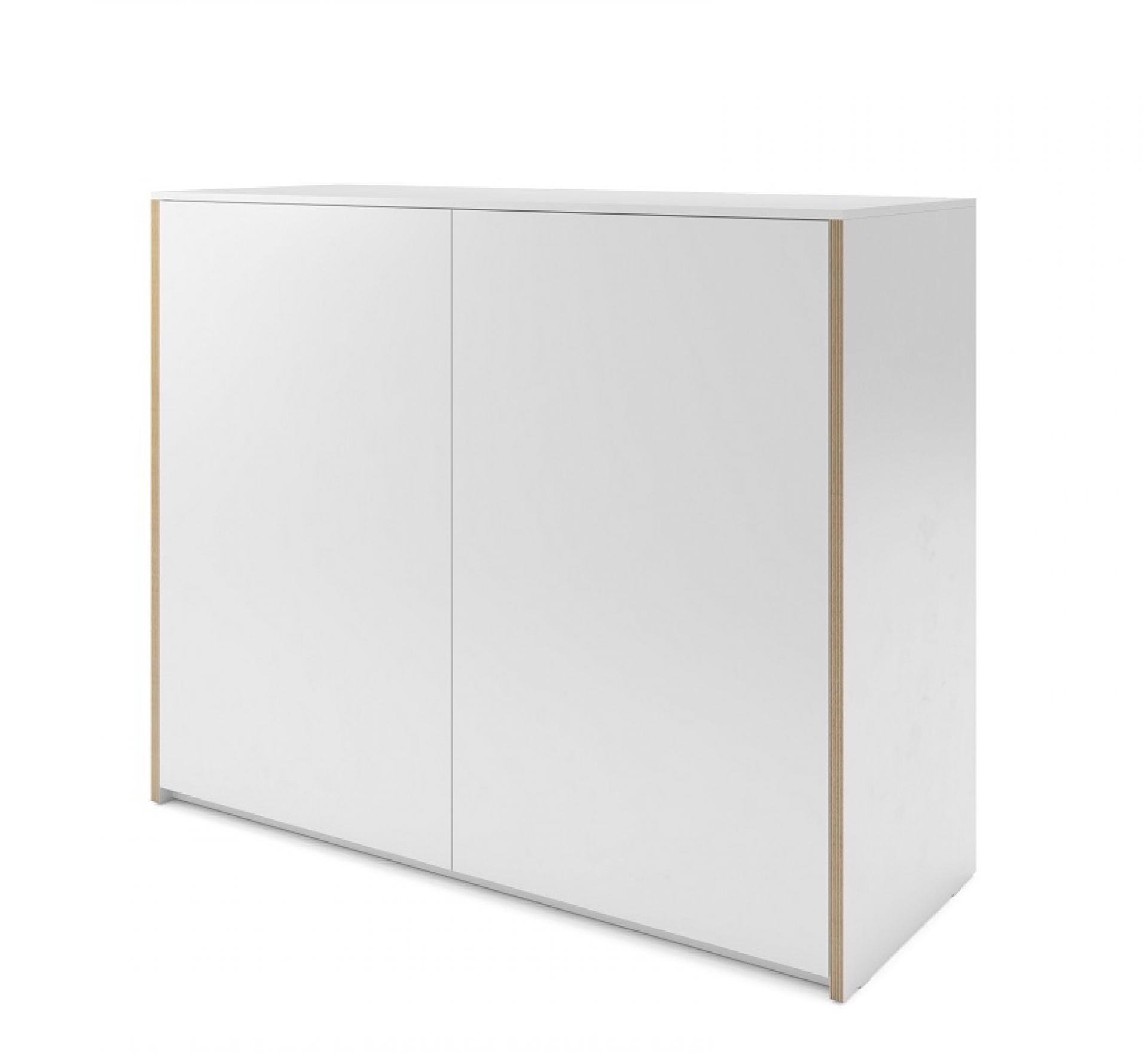 Weiße Modular Plus Kommode von Müller Möbelwerkstätten mit zwei Türen. Modernes Design.