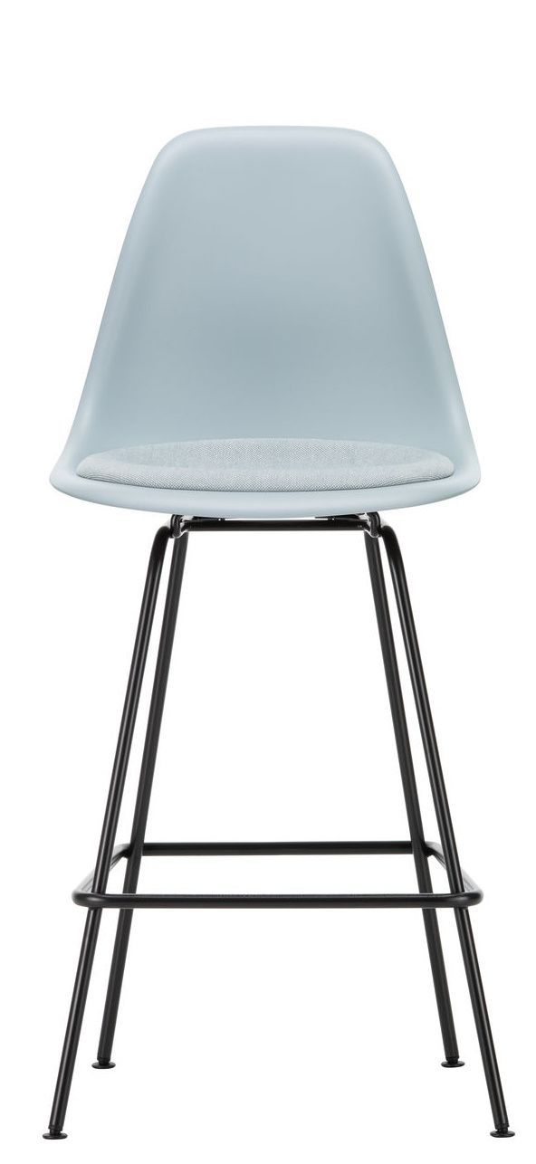 Eames Plastic Bar Stool Barhocker Medium mit Sitzpolster Vitra