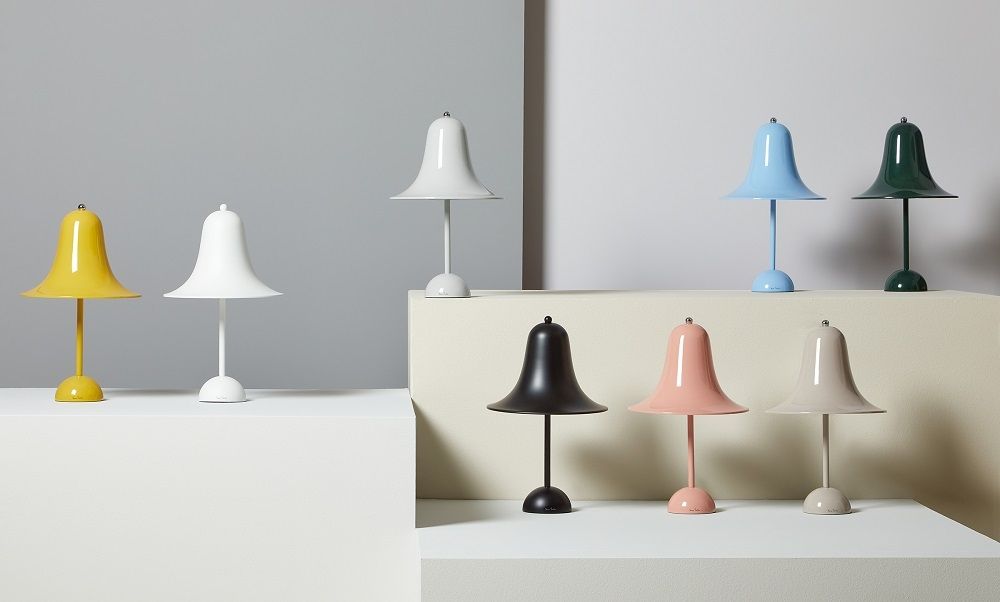 Pantop Table Lamp Ø23 Tischleuchte Hellblau Verpan EINZELSTÜCK