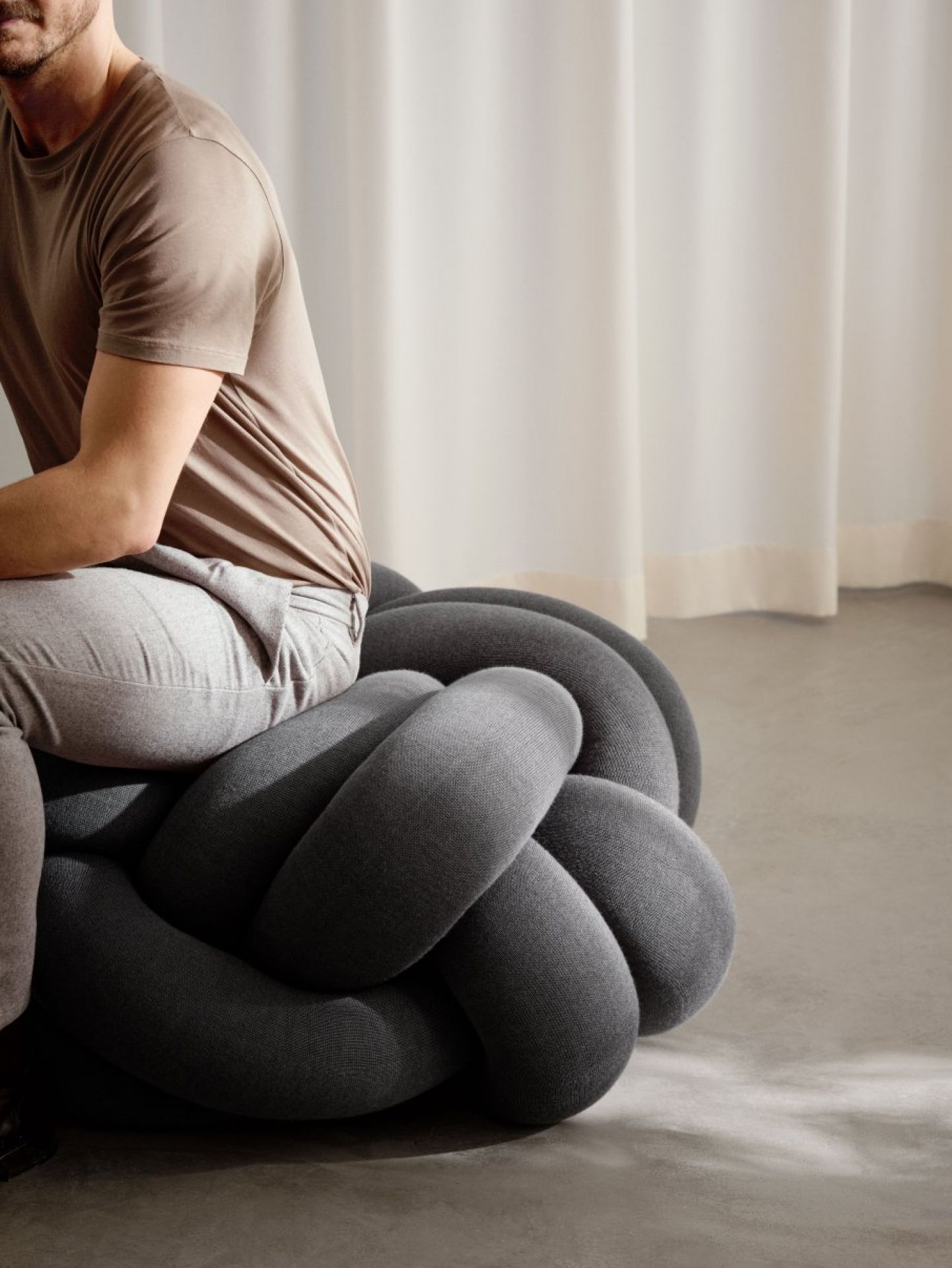 Knot XL Sitzkissen Design House Stockholm Forest