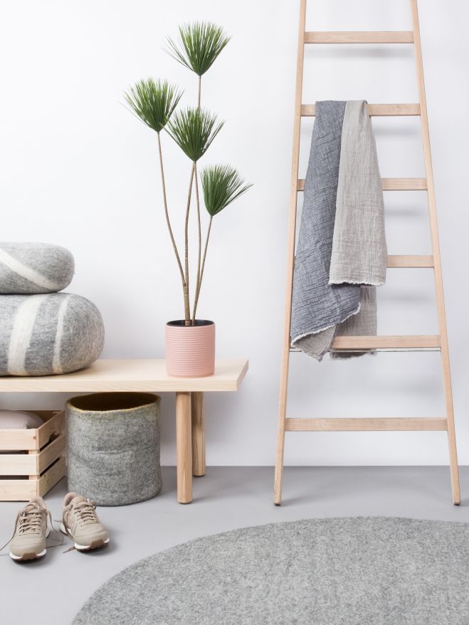 Mono Rund Filzteppich Ø 160 cm myfelt Carl (grau meliert)