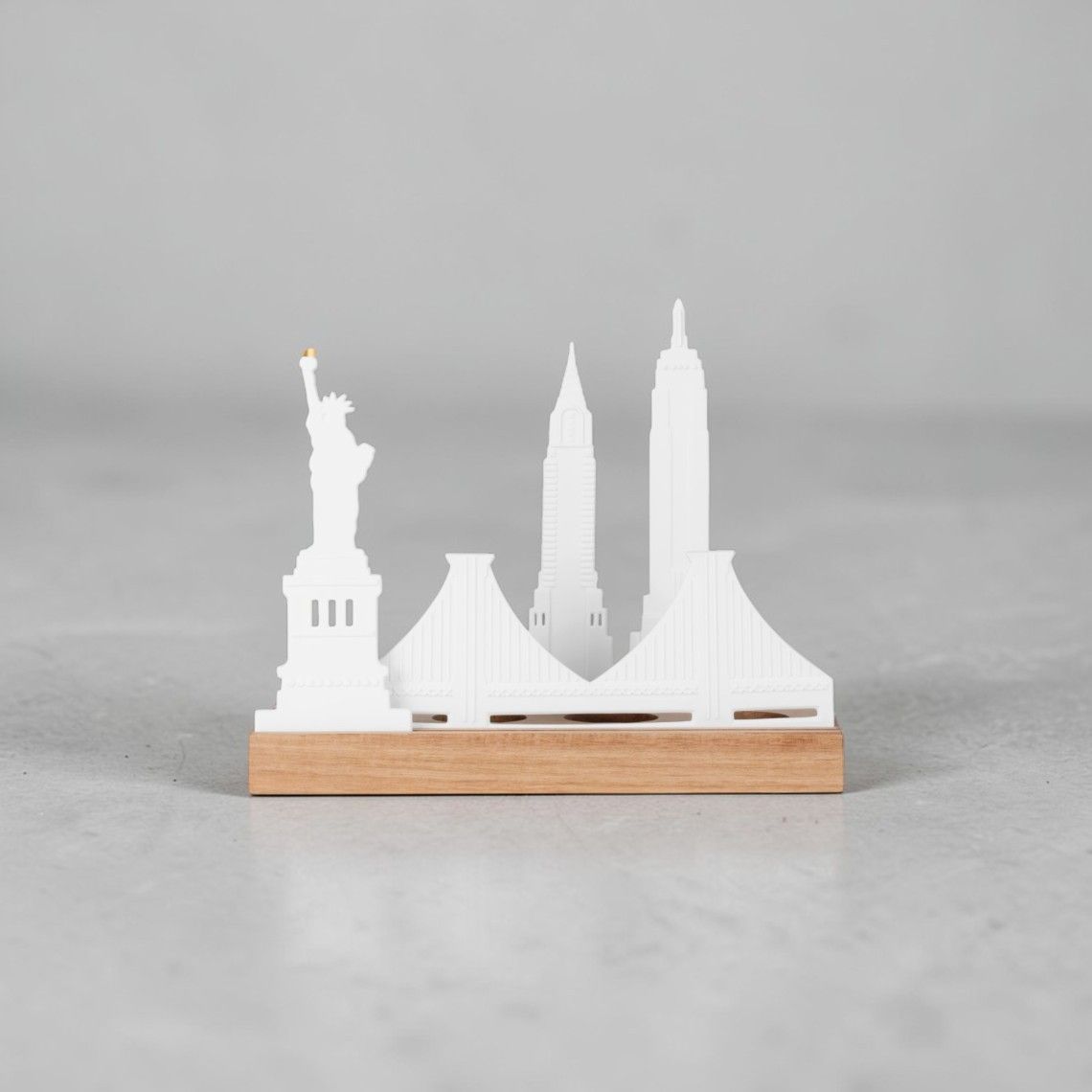 Lichtobjekt Stadtsilhouette New York Räder