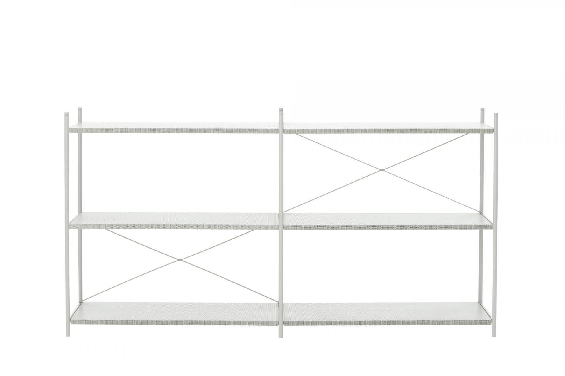 Graues Punctual Regal 2x3 von Ferm Living. Modernes, minimalistisches Regalsystem für Wohnzimmer und Büro.