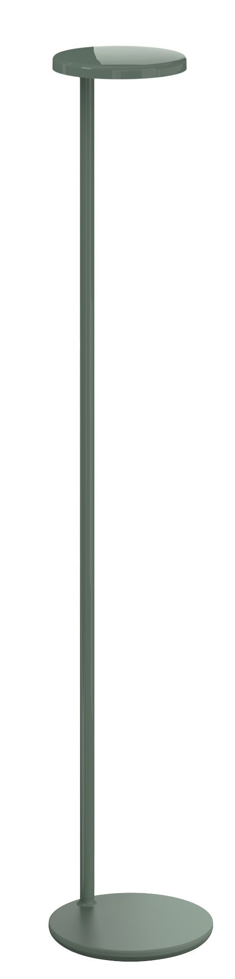 Oblique Stehleuchte von Flos in Salbei glänzend: Moderne Bodenleuchte für Wohnzimmer und Büro.