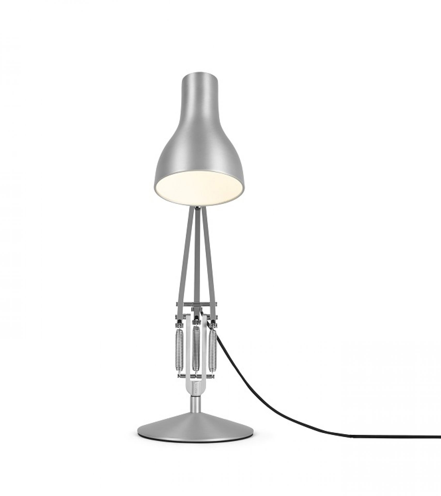 Anglepoise Type 75 Schreibtischlampe in Silber lustre: Moderne Tischleuchte mit verstellbarem Arm.