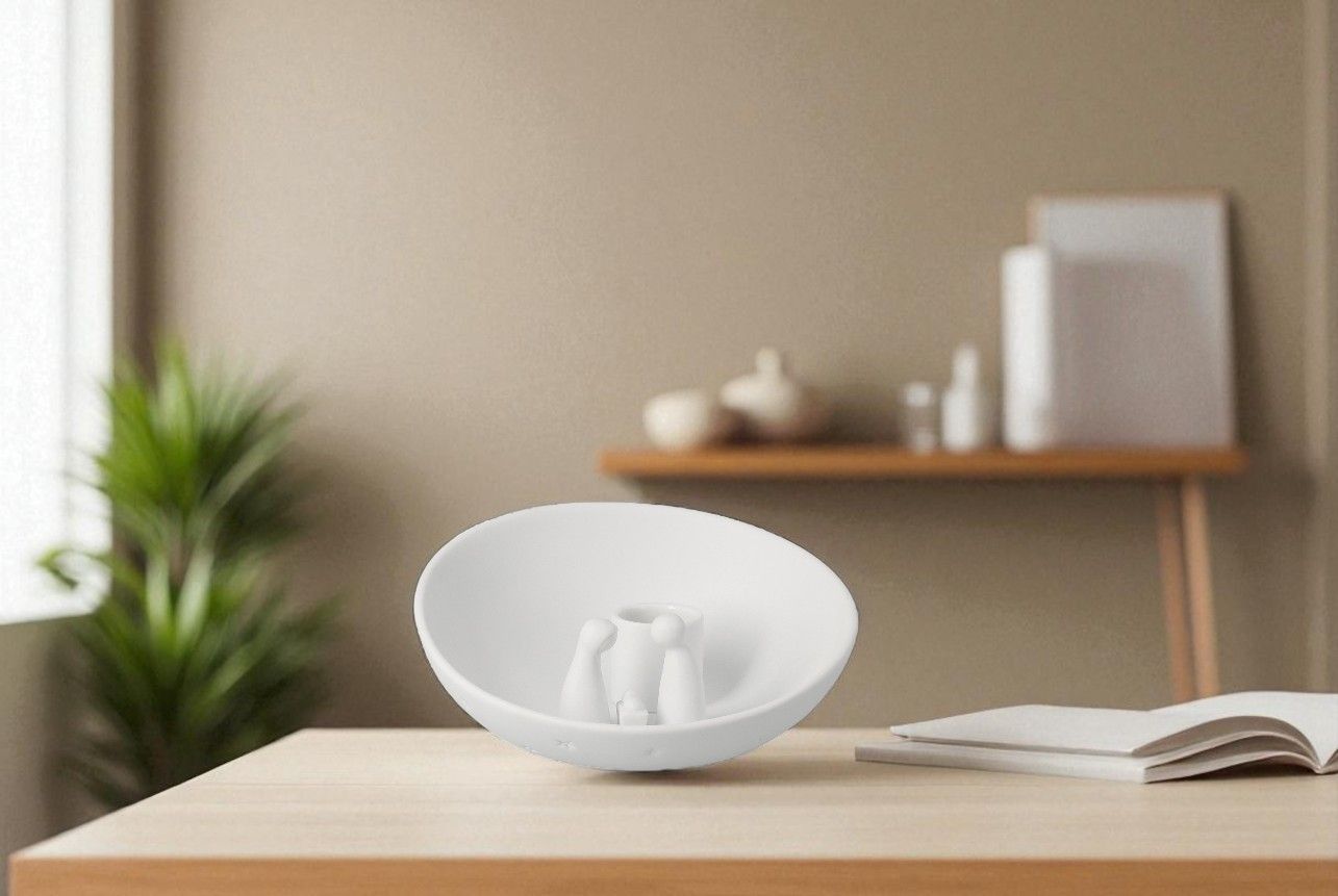 Kerzenschale Krippe klein Räder