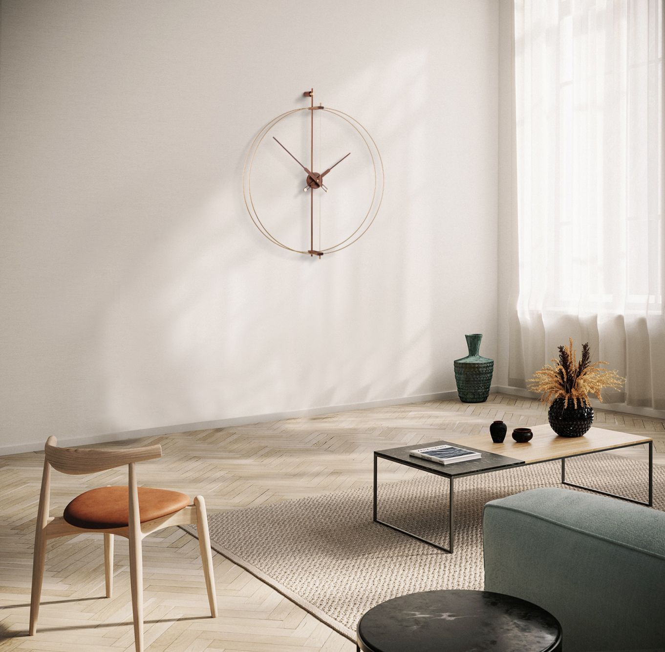 Barcelona Premium Gold Uhr Ø90cm Nomon