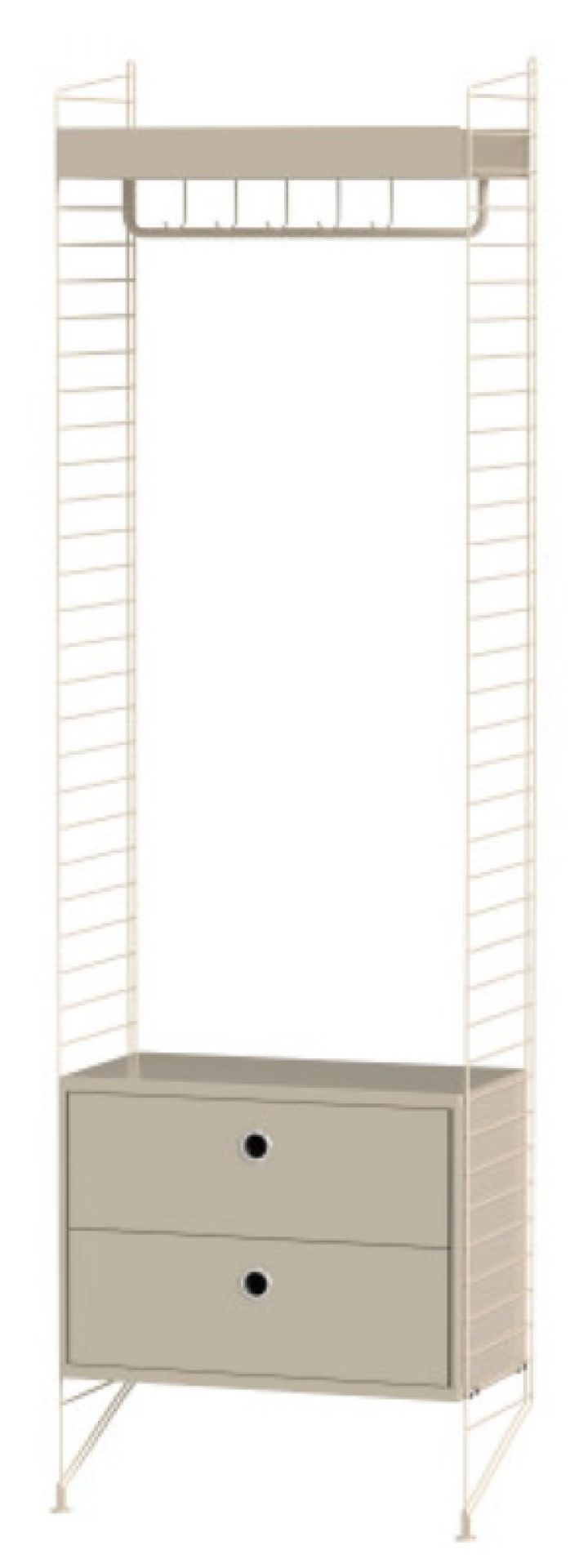 String Flur Boden Regalsystem M String Furniture Beige - Beige