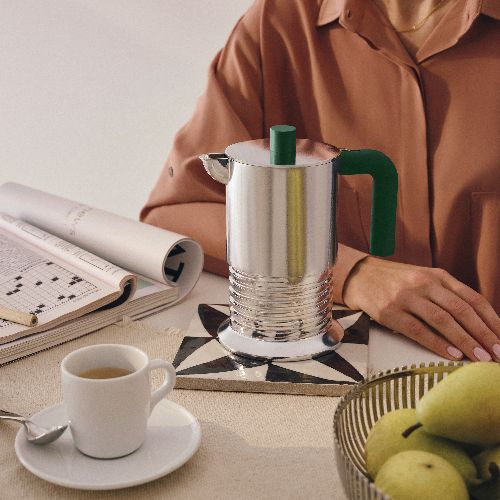 PM01/6 AGR Vite Espressokocher für 6 Tassen Grün Alessi 