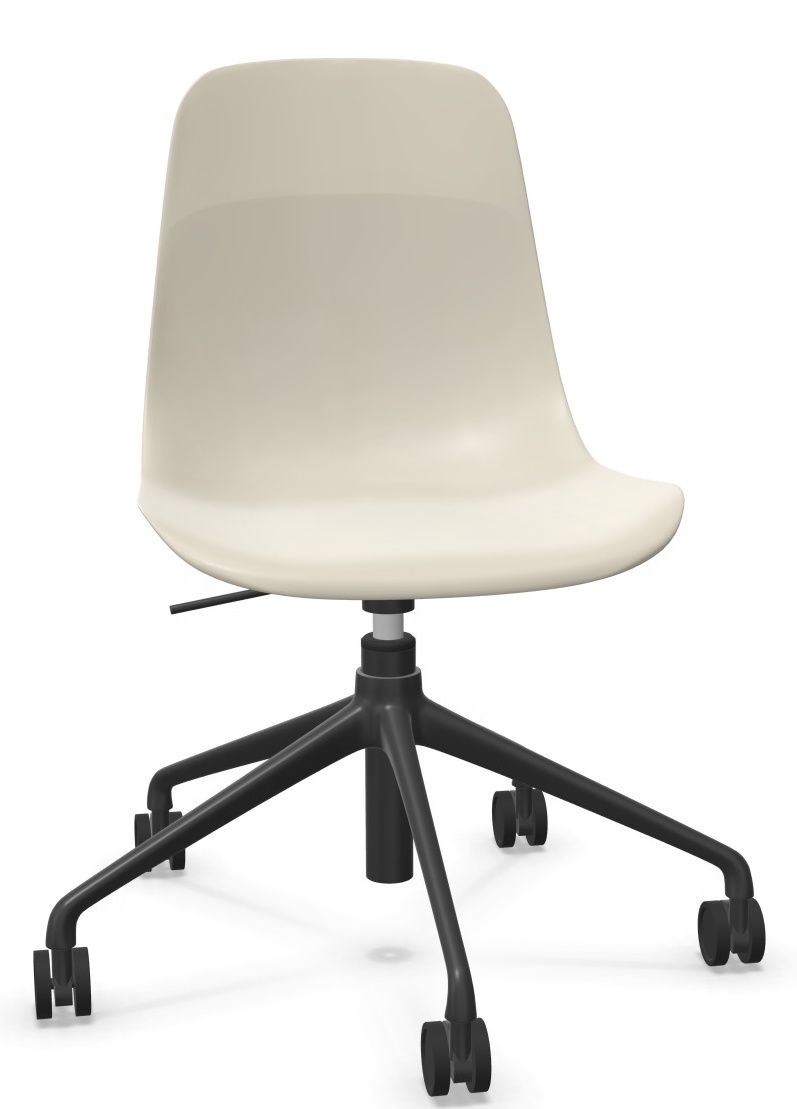 Elephantino Stuhl Fünfstern Gestell mit Rollen Kristalia