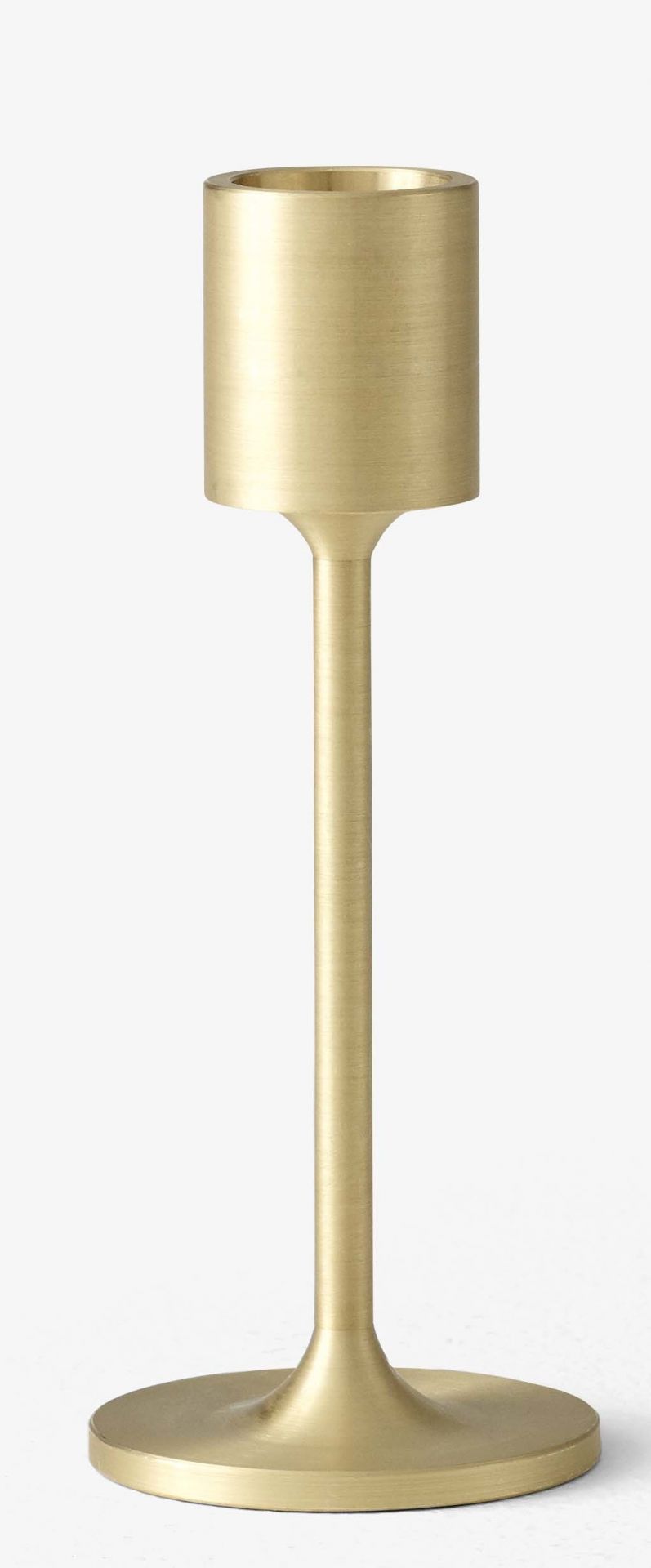 Goldener AndTradition Kerzenhalter SC57-SC59, 13 cm hoch, für Stabkerzen, modernes Design.