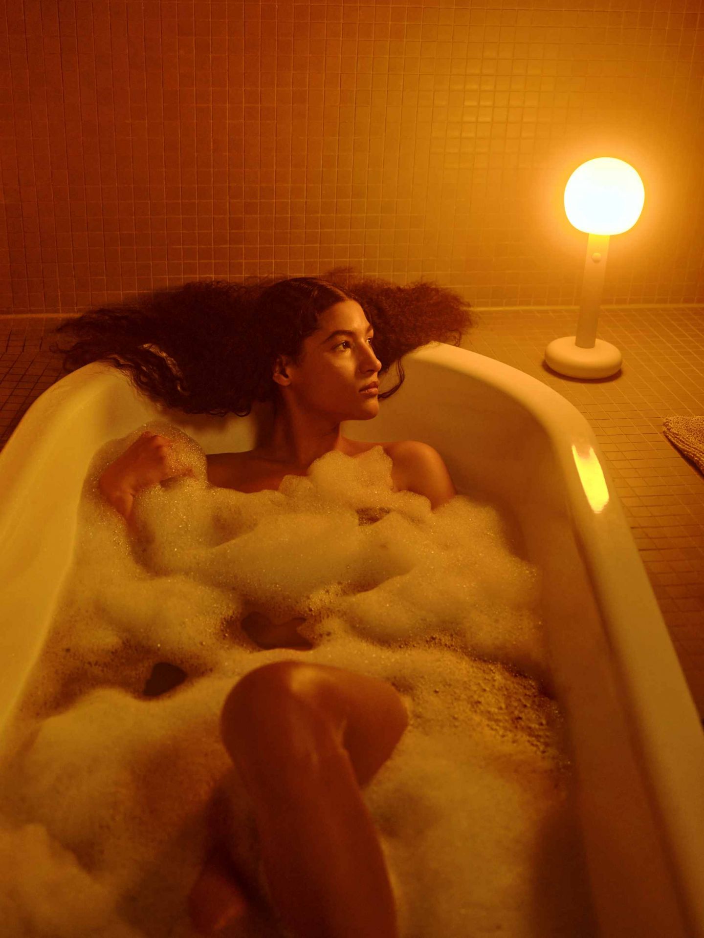 Fire Akku LED Tischleuchte Grau