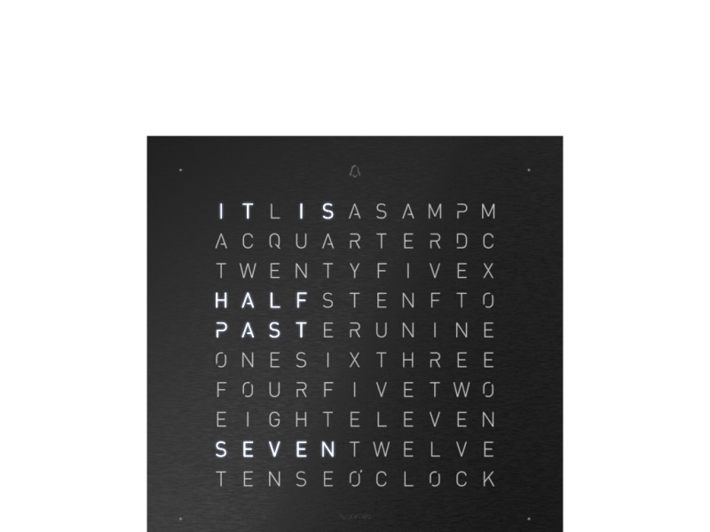 Frontcover für Earth 13.5 Tischuhr / Zeitobjekt Englisch QLOCKTWO