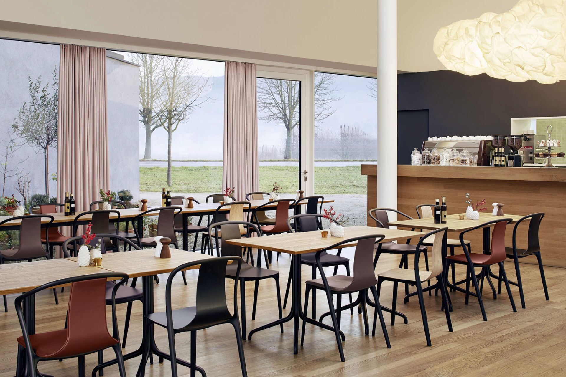 Belleville Armchair Wood Stuhl Vitra