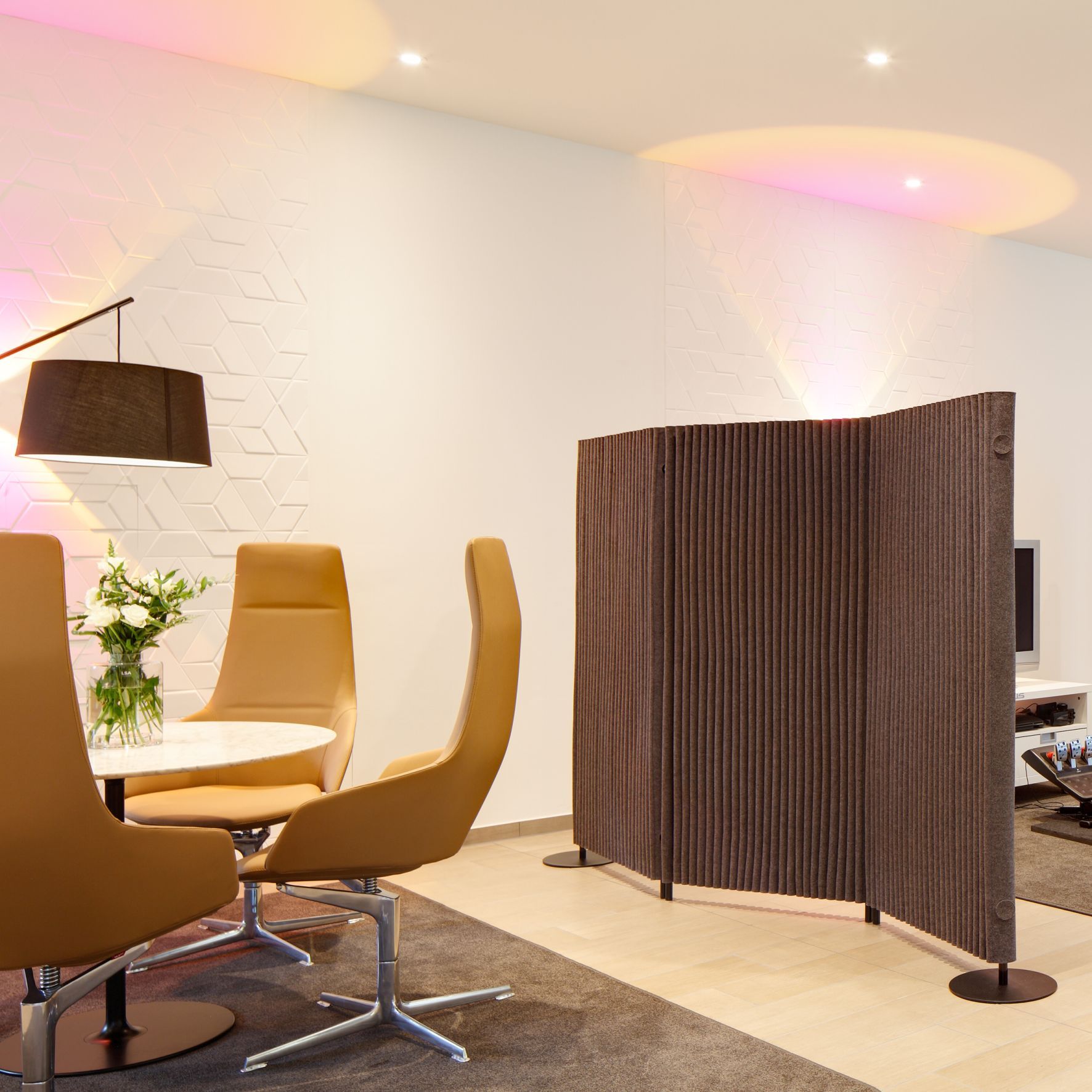 Welle Paravent 2 Elemente mit 2 Tellerfüßen inkl. 2 Verbindern HEY - SIGN by BWF Group