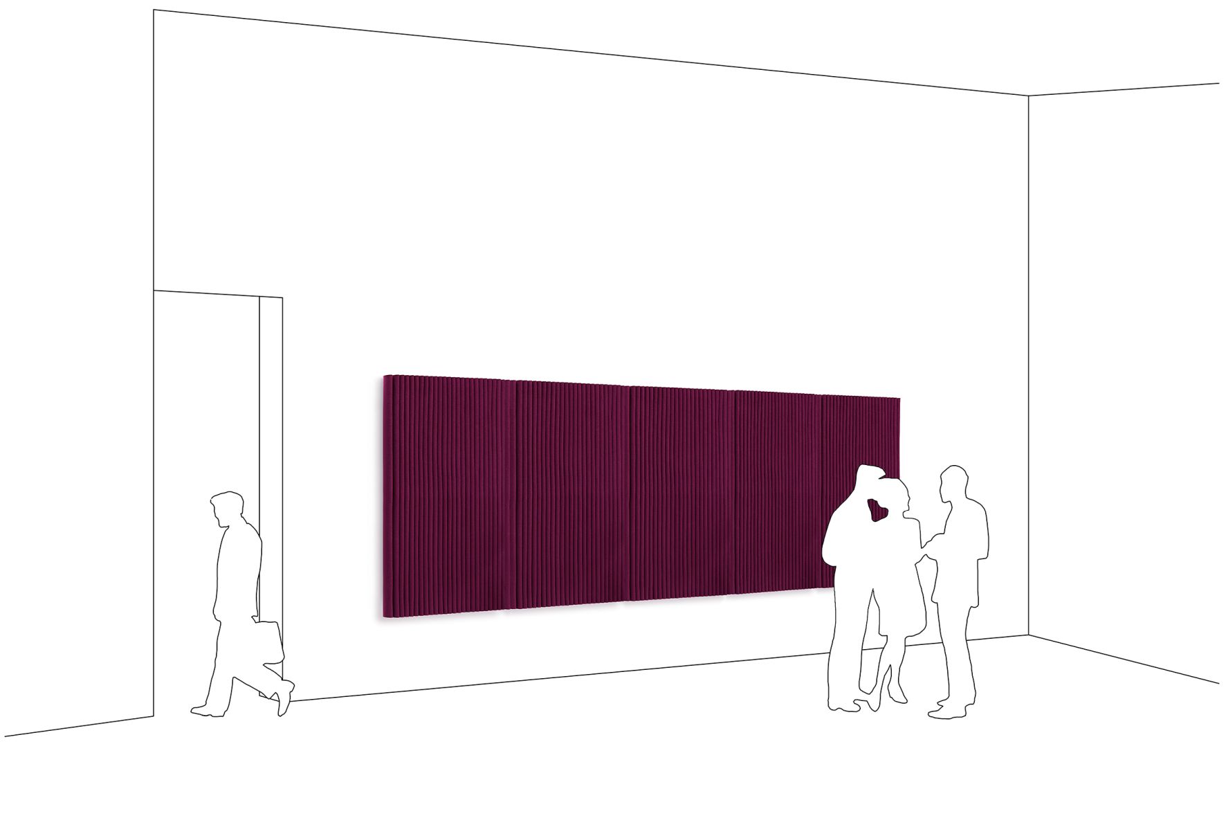 Welle Wandmodul Hochformat inkl. 4 Wandhalterungen HEY - SIGN by BWF Group