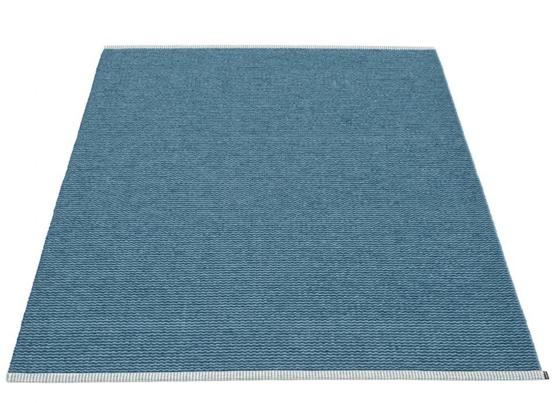 Blauer Pappelina Kunststoffteppich Mono, Größe 230x320 cm, Farbe Ocean blau-Dove blau.