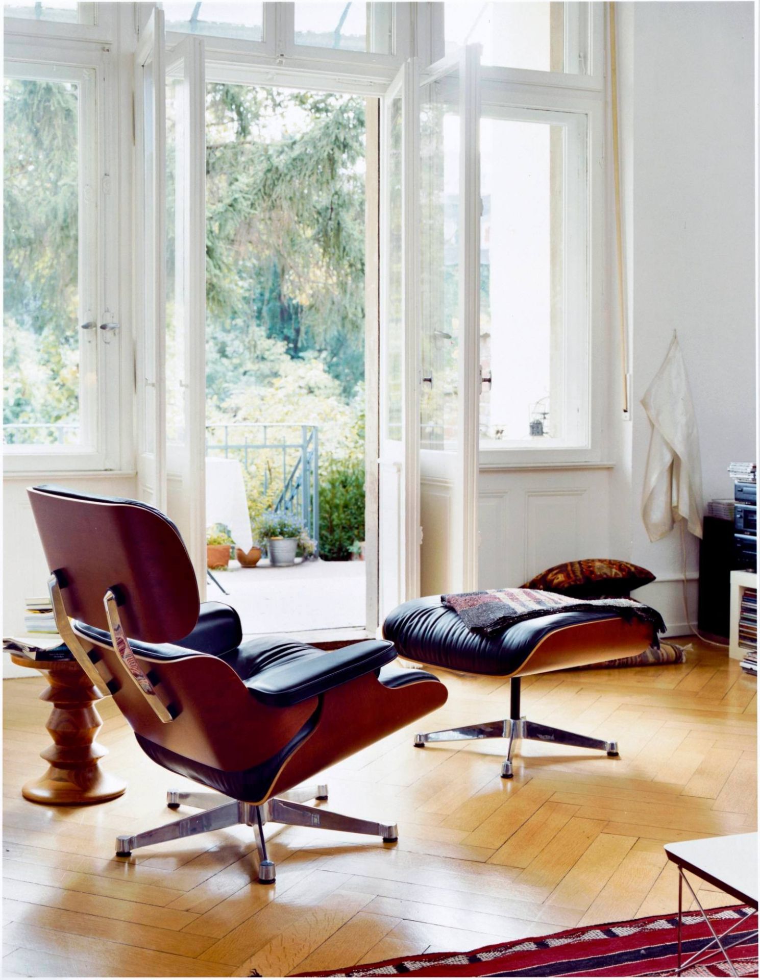 eames lounge chair  ottoman sessel  vitrapremiumneroamerikanischpoliert seiten schwarz