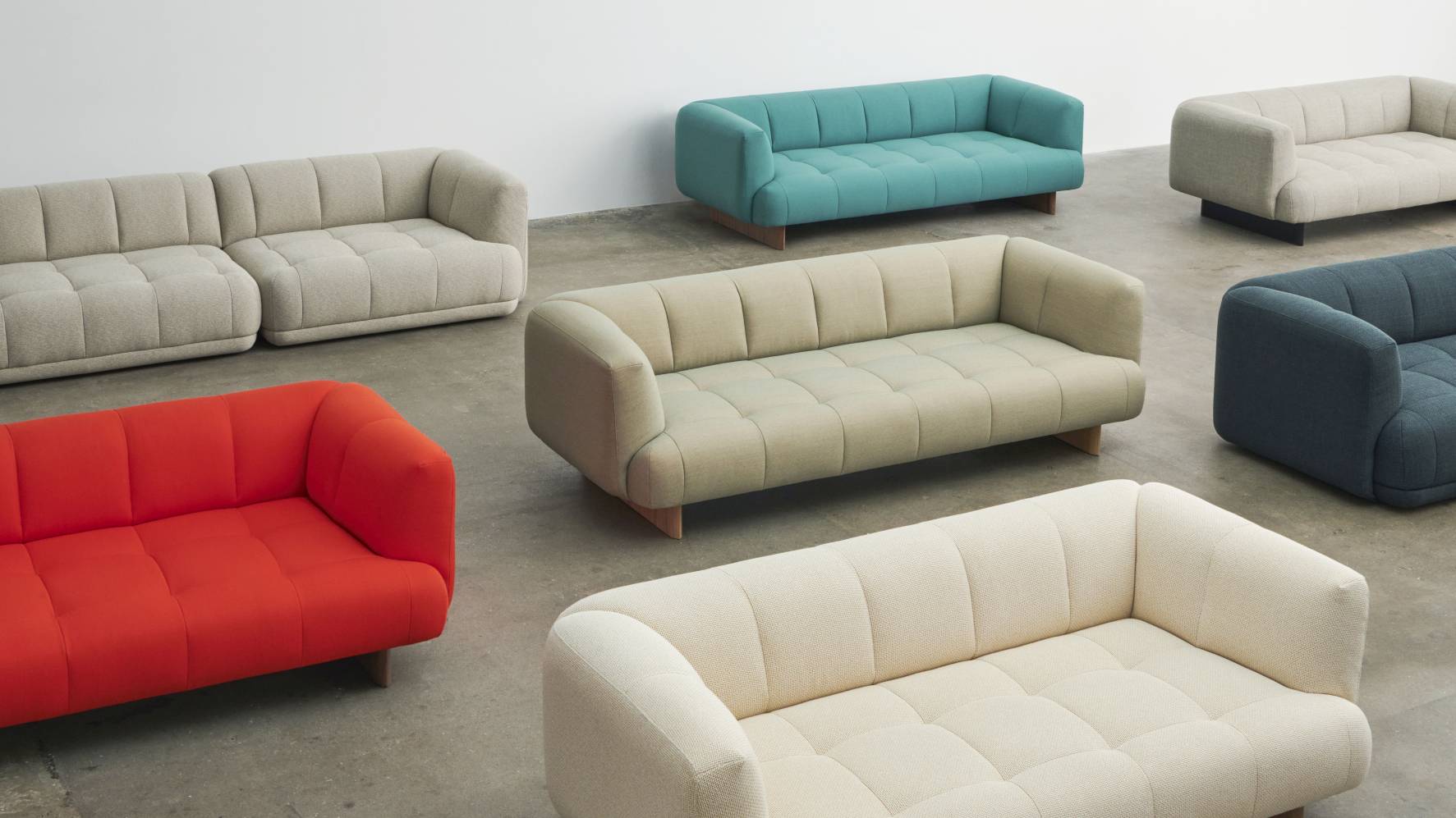 Quilton Lift Sofa 2-Sitzer Hay