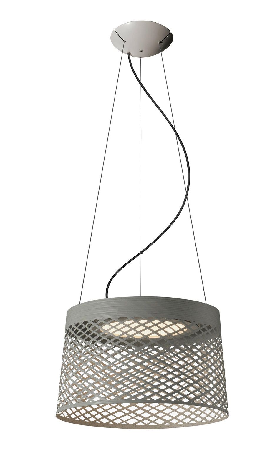 Twiggy Grid Pendelleuchte von Foscarini: Moderne LED-Hängelampe für den Außenbereich mit Gitterstruktur.