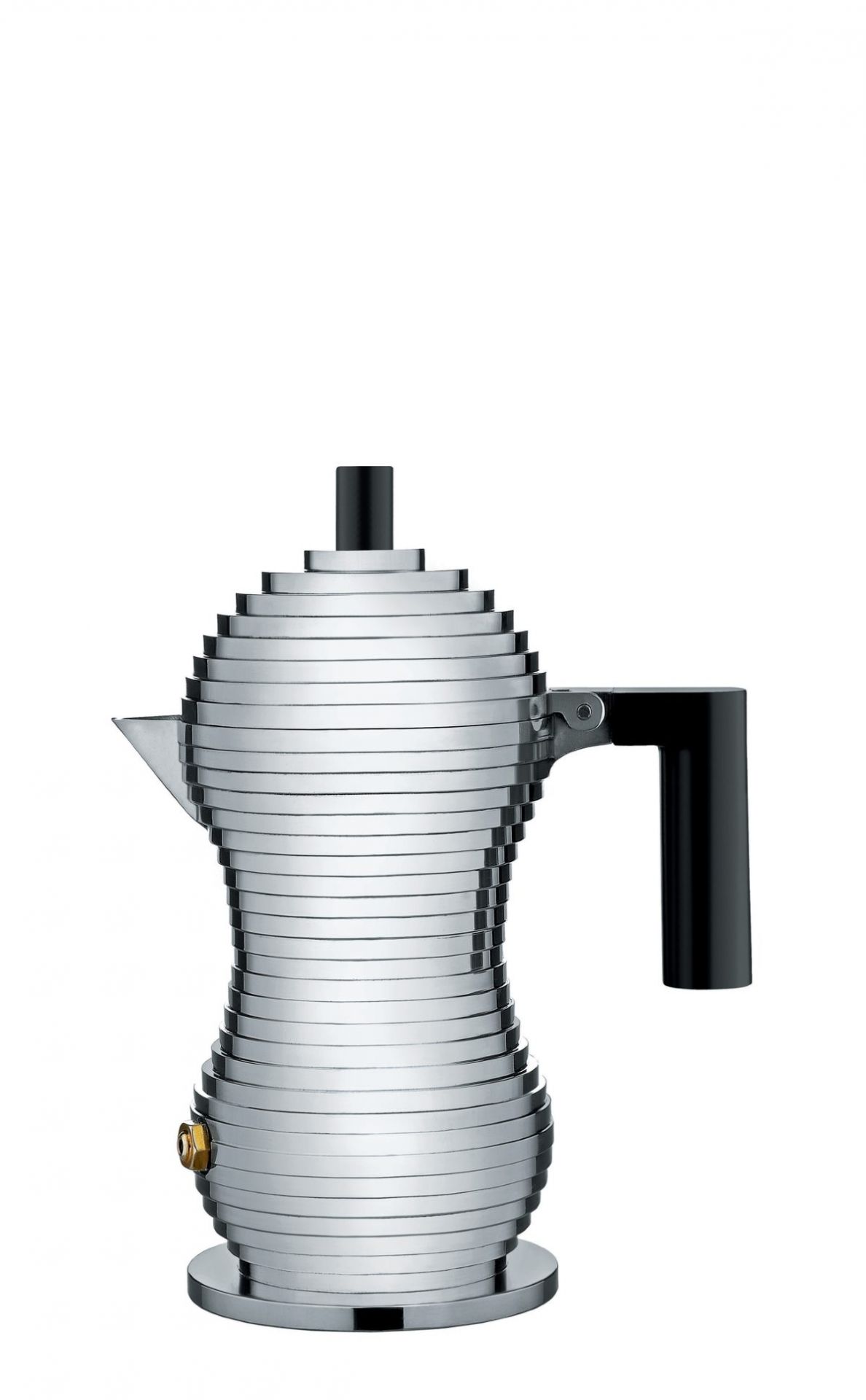 MDL02 Espressokocher Pulcina von Alessi aus Aluminium für die Zubereitung von aromatischem Espresso.