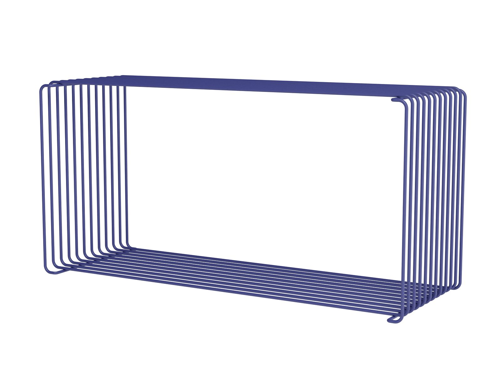 Blaues Panton Wire Regalsystem von Montana. Modernes Designregal aus Draht für Wohnzimmer und Büro.