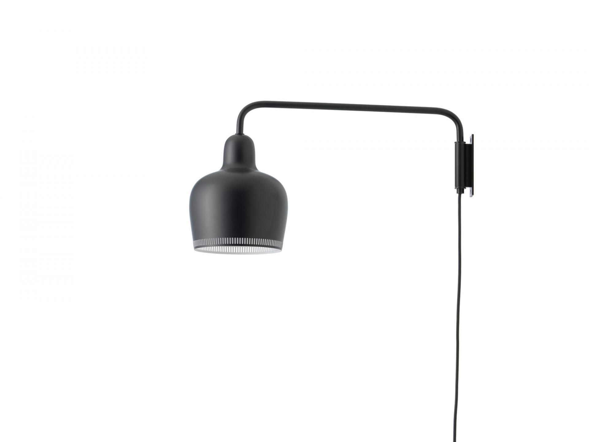 Schwarze Artek Golden Bell Wandleuchte A330S: Moderne Wandlampe für Wohnzimmer und Schlafzimmer.