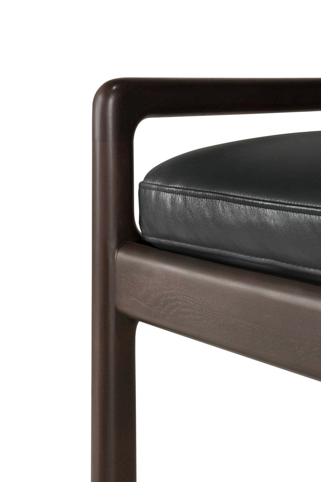 Jack Bench Bank mit Sitzpolster Leder schwarz Ethnicraft