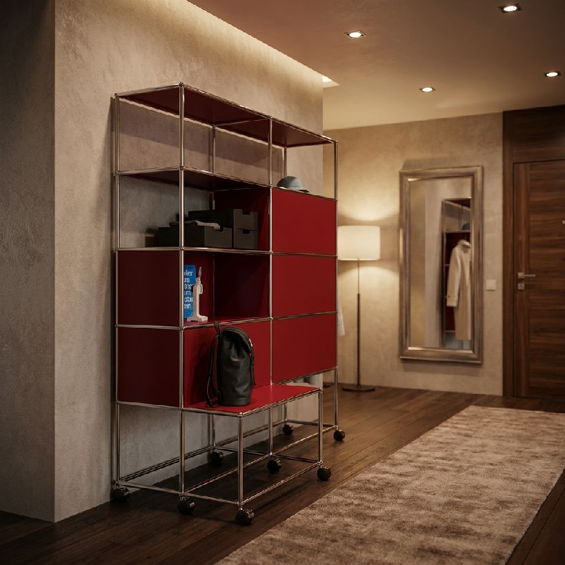 Garderobe mit Rollen USM Haller