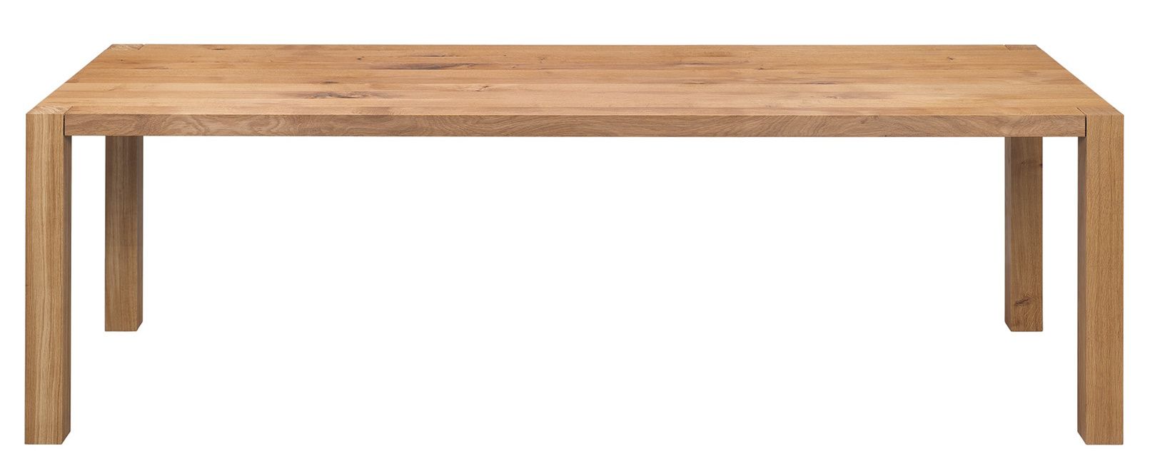 TA22 Holborn Tisch aus Eiche von e15, Esstisch aus Massivholz, natürliche Holzmaserung.